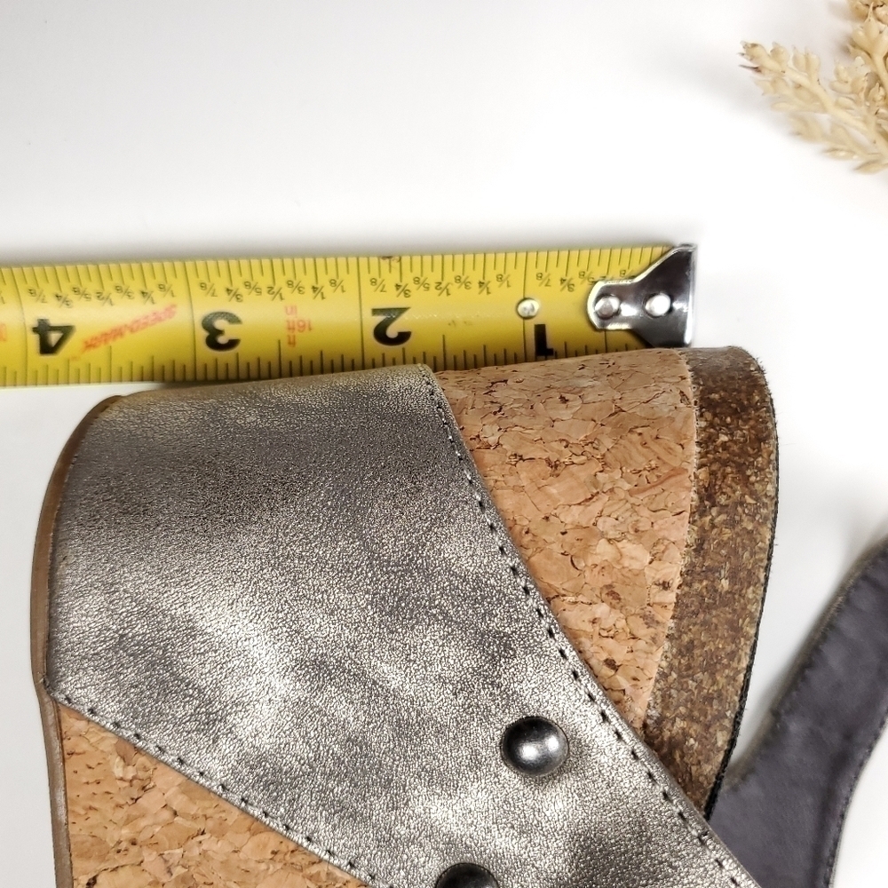 SUGAR Silver Platform Sports Wedge Sz 6m - Picture 10 of 11